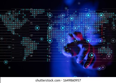 Global network and data exchanges over the world