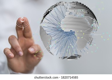 global network and data exchanges over the world