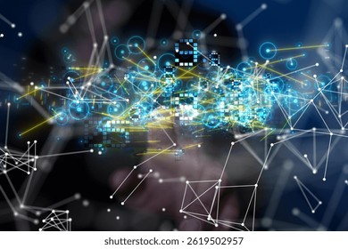 Global Network Data Visualization: Abstract Digital Connections