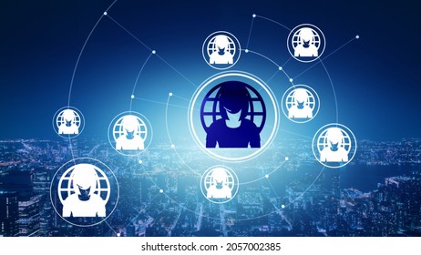 Global Network  Icon Rotating Wheel Concept
Rotating Wheel With Icon Surrounded By City And World Map Center And Spoke Concept