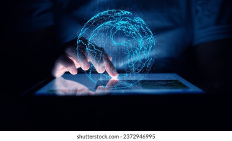 Global network interface on tablet. Social network concept - Powered by Shutterstock - Get 15% off with code: PIKWIZARD15