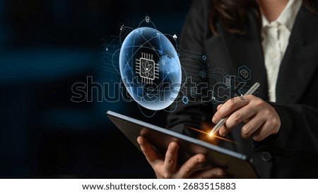 A global quantum computing network for the future of communication and data processing. A worldwide system powered by quantum technology and AI. Motif
