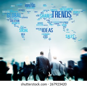 Global Shares Trends Ideas Sales Solution Stock Photo 267923420 ...