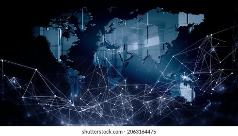 Global technologies concept. Elements of the image furnished by NASA