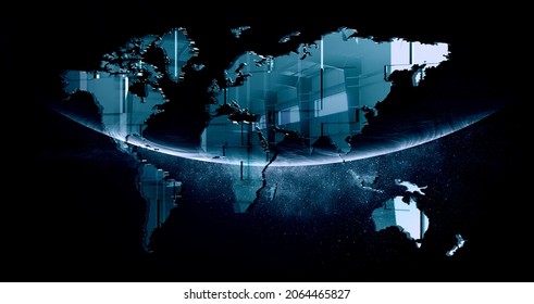 Global technologies concept. Elements of the image furnished by NASA