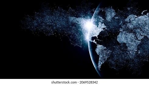 Global technologies concept. Elements of the image furnished by NASA . Mixed media