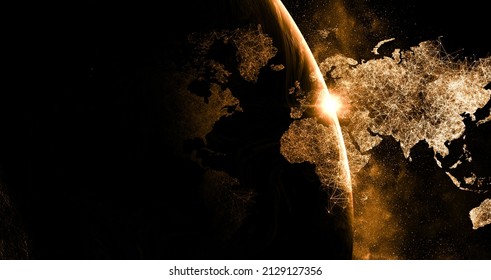 Global technologies concept. Elements of the image furnished by NASA