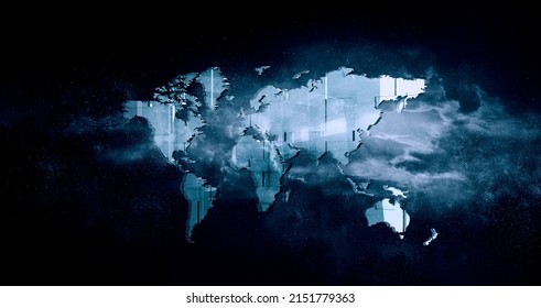 Global technologies concept. Elements of the image furnished by NASA