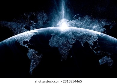 Global technologies concept. Elements of the image furnished by NASA