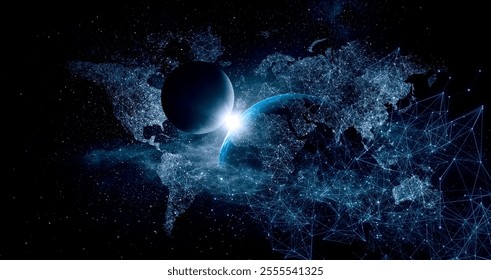 Global technologies concept. Elements of the image furnished by NASA