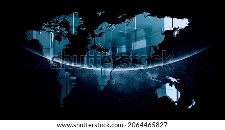 Global technologies concept. Elements of the image furnished by NASA