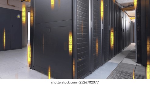 A global technology, data processing and connections concept. Global business digital interface technology and networking concept digitally generated image.