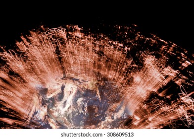 global warming (Elements of this image furnished by NASA)