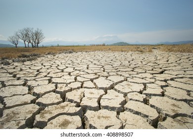 Global Warming Issue, Ground Land Are Dry, Drought Conditions 