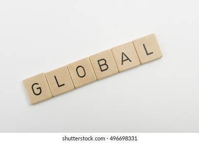 Global Word Formed Letters Written On Stock Photo 496698331 | Shutterstock