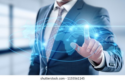 Global World Communication Connection Business Network Internet Techology Concept. - Powered by Shutterstock