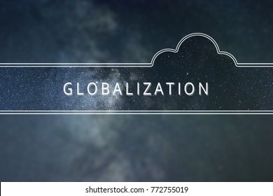 GLOBALIZATION word cloud Concept. Space background.