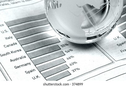 Globe and Bar Chart