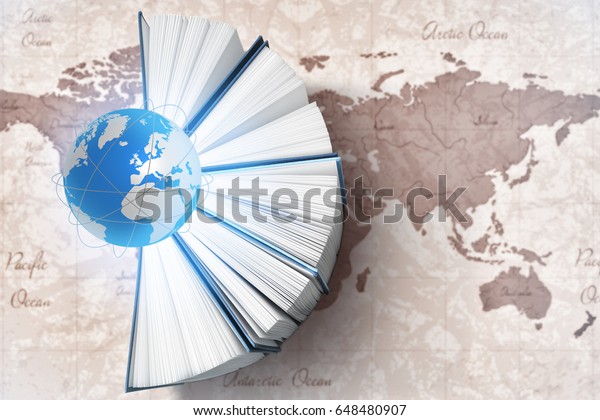 Globe Books World Map On Background Stock Photo 648480907 | Shutterstock