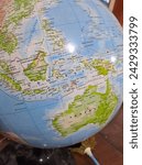 Globe of Indonesia and surrounding areas, map of Indonesia and surrounding areas