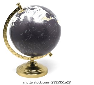 the globe model is a dark blue globe isolated on a white background - Shutterstock ID 2335351629