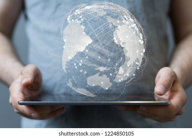 globe network in hand