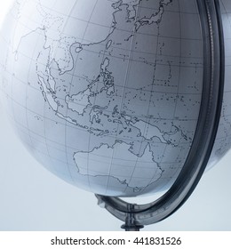 The globe on the table