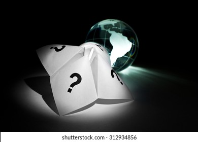 Globe And Paper Fortune Teller For Background


