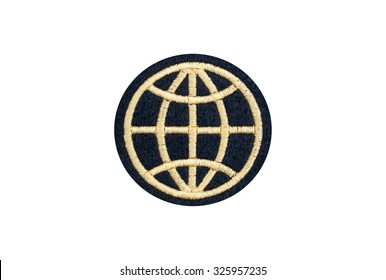 Globe Symbol Embroidered Badge