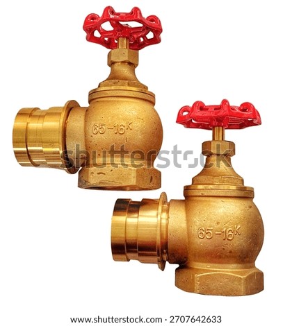 Globe Valve or Angle Valve, from material brass in white Background