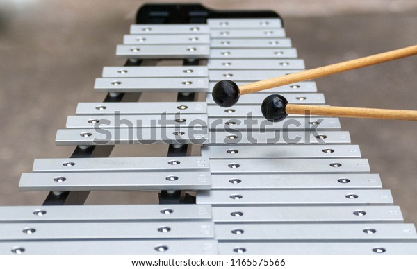 Glockenspiel, also known as orchestra bells,\
is arranged with metal bars similiar to the keys on a piano, while\
looking like a\
xylophone.