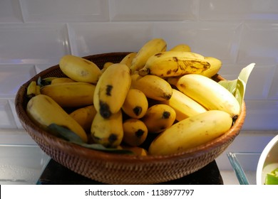 Gloden Banana In Thai Basketery