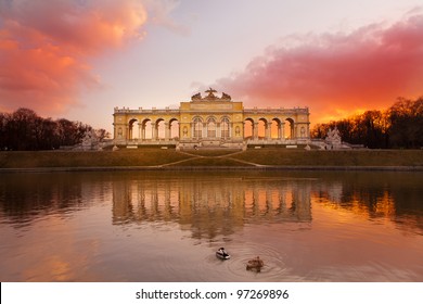 Gloriette Vienna At Dusk