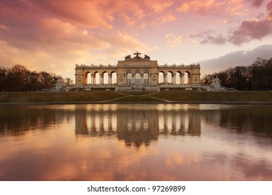 Gloriette Vienna At Dusk