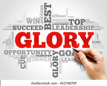 Glory Word Cloud Collage, Business Concept Background