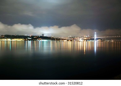 Glossy cityscape at night - Shutterstock ID 31520812