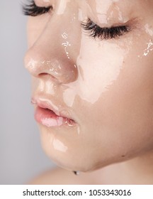 Glossy Pure Skin Of A Young Girl