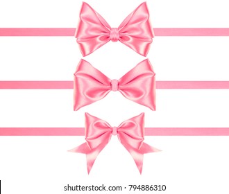 Glossy Satin Pink Ribbon Bow Isolated Stock Photo 794886310 | Shutterstock