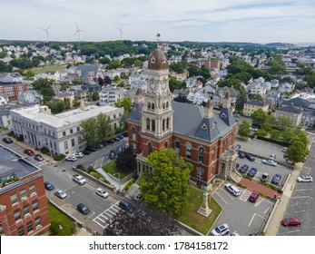 Gloucester City Hall Was Built In 1870 With Victorian And Second Empire Style. The Building Is Served As The Center Of Gloucester Government In Downtown Gloucester, Massachusetts MA, USA.