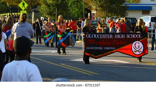 GLOUCESTER, VA, USA - OCTOBER 22: The Gloucester High School Homecoming Parade Coming Down Main Street. On October 22, 2011 In Gloucester, VA, USA