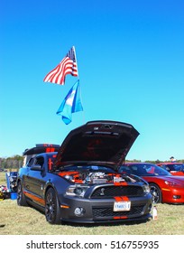 GLOUCESTER, VIRGINIA - NOVEMBER 12, 2016: A Mustang Cobra In The Annual Shop With A Cop Car Show Held Once Each Year To Help Benefit Needy Children Of Gloucester For Christmas. 
