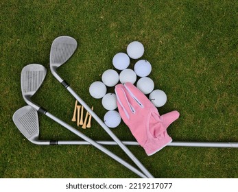 Glove Balls Putter Iron Wages And Golf Club Driver. Golf Gear And Equipment