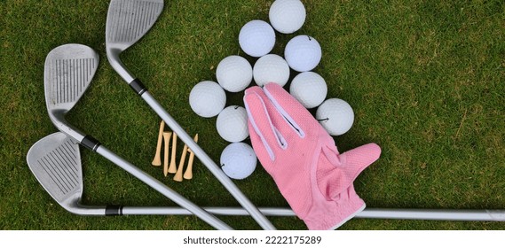 Glove Balls Putter Iron Wages And Golf Club Driver. Golf Gear And Equipment