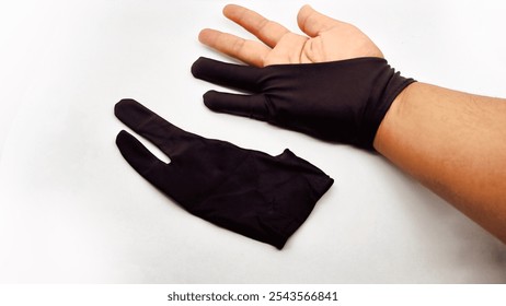 glove image to help draw on digital surfaces such as tablets or iPads to make it easier and not be disturbed by accidental hand strokes - Powered by Shutterstock