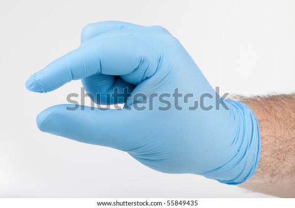 gloved finger