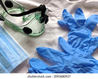 Gloves, Face Mask And Eye Protector