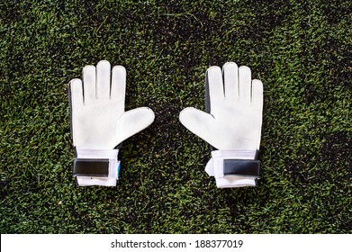 Gloves On Soccer Field