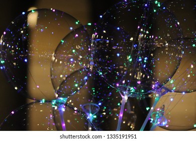 Glowing beautiful balloons