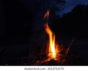 Glowing camp fire. Bon fire in the night. Bonfire Night. Camp fire in the night. - Powered by Shutterstock