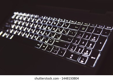 black light keyboard laptop